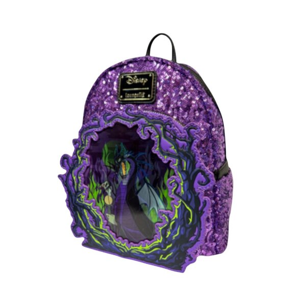 Loungefly Disney Sequin Maleficent Lenticular Mini Backpack main image 4